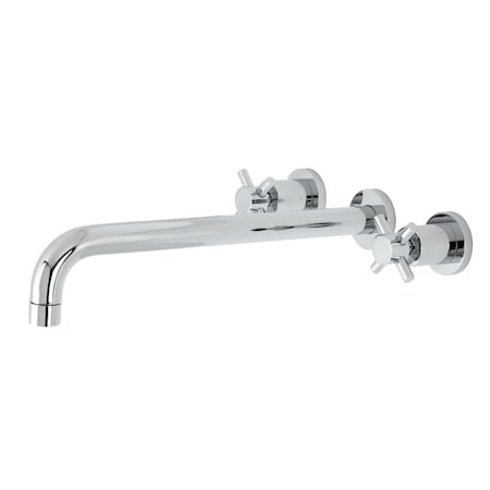 Kingston Brass KS8041DX Wall Mount Tub Faucet, Polished Chrome KS8041DX